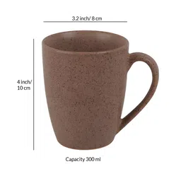 CDI Khaki Handcrafted and Hand Painted Textured Ceramic Glossy Mugs Set of Cups and Mugs image 4