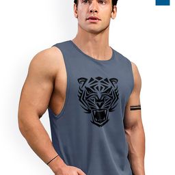 AUSK Pack Of 2 Printed Round Neck Sleeveless Gym Innerwear Vests A718+721-8