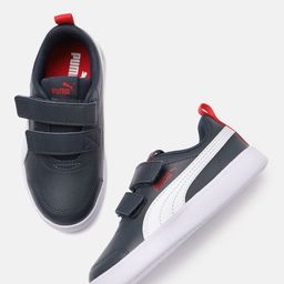 Puma Boys Blue Courtflex V2 Sneakers-image-62