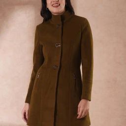 Globus Olive Regular Fit Overcoat-image-46