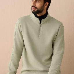 XYXX Cascade Grey Relaxed Fit Solid Sweatshirt-picture-10