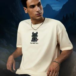 The Souled Store Off White Relaxed Fit Graphic T-Shirt-image-73