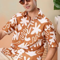 Mast & Harbour Relaxed Fit Opaque Abstract Printed Casual Shirt-picture-40
