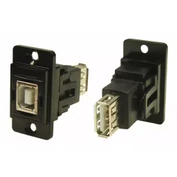 RS PRO Straight Panel Mount USB Connector 2 Port Type B to A, 2354753-image-93