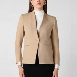 Van Heusen Beige Plain Blazer-picture-34