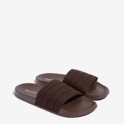 SOLEPLAY by Westside Brown Knit-Textured Slides-14