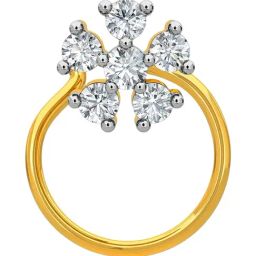 Kisna Diamond & Gold Jewellery 18k Gold & Diamond Yana Nosepin for Women-picture-17