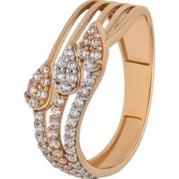 Malabar Gold and Diamonds 18k (750) BIS Hallmark Rose Gold Ring for Women-picture-45