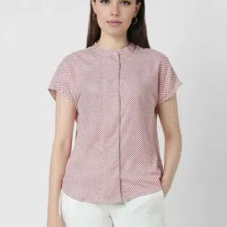Van Heusen Red & White Printed Shirt-picture-5