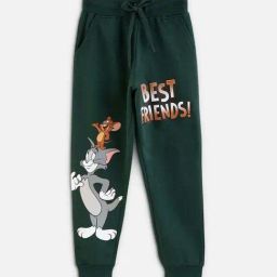 Nap Chief Kids Bottle Green Printed Relaxed Fit Joggers-picture-4
