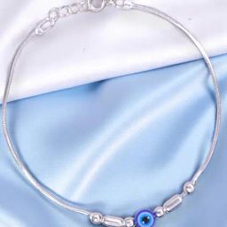 Taraash 925 Sterling Silver Multi Beaded Silver Rakhi for Brother-image-40
