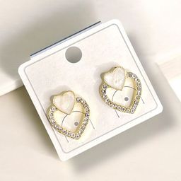 MADDY SPACE Pack Of 2 Heart Shaped Studs Earrings-35