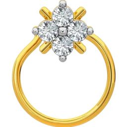 Kisna Diamond & Gold Jewellery 14k Gold & Diamond Viri Nosepin for Women-image-49