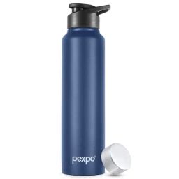 Pexpo Denim Blue Stainless Steel Water Bottle with Steel & Sipper Cap (1000 ml)-image-68