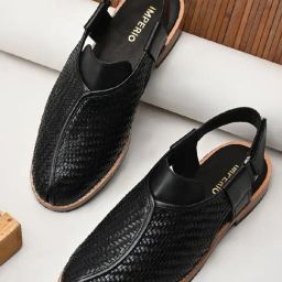 Imperio by Regal Men's Black Back Strap Sandals-picture-37