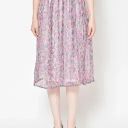 Scorpius Purple Floral Skirts-image-37