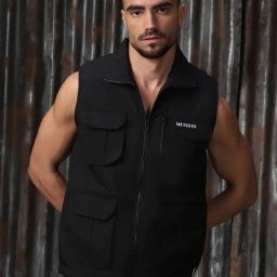 High Star Black Regular fit Print Jackets-image-13