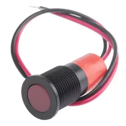 RS PRO Red Panel Mount Indicator 6-36V DC, Mounting Hole Size 14 mm, Termination Type Lead Wires, IP Rating IP67, Model No 7039080-9