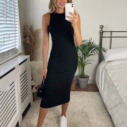 TOOCHKI Solid Bodycon Midi Dress-image-66