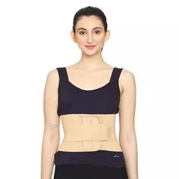 Reify Premium Lumbar Support Waist Belt in Beige Color for Lower Back Support, Size S image 5