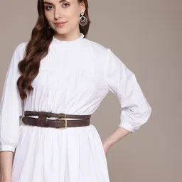 French Connection Pure Cotton A-Line Tiered Midi Dress-image-41