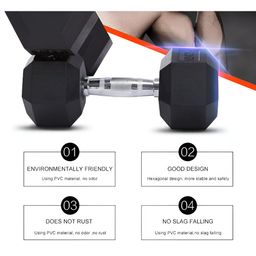 HackerX Set Of 2 Fixed Weight Dumbbell - 5Kg Each image 4