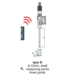 Insize B Type Digital Internal Micrometer Three Points 8-10 mm Range, 3113-10WL image 2