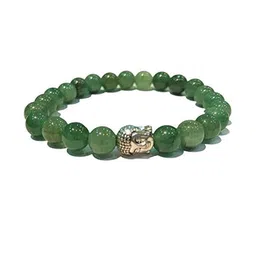 Divine souvenirs Unisex Buddha Faced Artificial Beaded Elasticated Bracelet-22