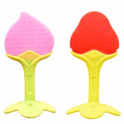 FANTASY INDIA Baby Silicone Teether Peach & Strawberry Pack of 2 - Multicolour-8