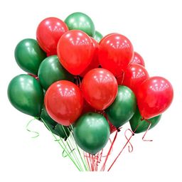 Bubble Trouble 10 Inch Metallic Balloons Dark Green And Red Balloons For Birthday Decoration - Pack Of 200-picture-22