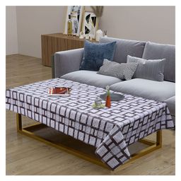 Dakshya Industries PVC Rectangle Table Cover White-picture-47