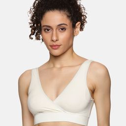 &Circus Modal Solid Maternity Bra With Nursing Access - White-image-78