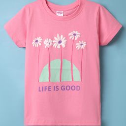 Tango Single Jersey Knit Half Sleeves T-Shirt with Floral Print - Pink-image-28