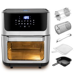 KENT Digital Air Fryer Oven 12L | 1800W | 360° Rapid Heat Circulation | 10 Preset Menus | Bake, Grill & Roast | Digital Display & Touch Control Panel | Dehydration & Rotisserie Function- Black-13
