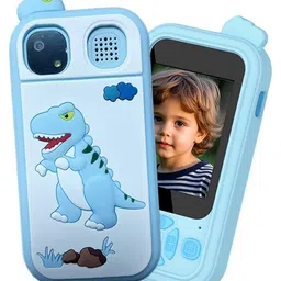 Happy Hues Kids Smartphone Toy with MP3 Music Player Dual Camera for Selfies in-Built Games 2.4" Screen 8MP Camera Toys for Boys & Girls (Z7-Blue)-picture-24