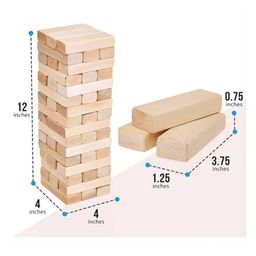 Oskart Fun for All Ages: jenga game sets and wooden blocks for kids and adults (Plain) image 2