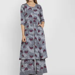 SEW Women Ethnic Motifs Printed Regular Kurta with Palazzos-23