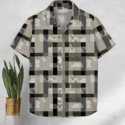 HELLCAT Boys Spread Collar Checked Cotton Casual Shirt-image-62