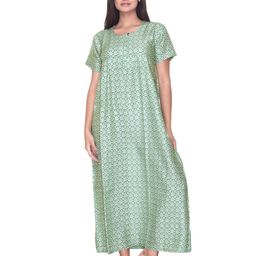 FIRST SLEEP Printed Maxi Nightdress-image-89