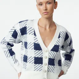Trendyol Women Checked Crop Pullover-image-66