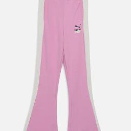 Puma Girls Mauved Out Cotton Solid Pants-image-5