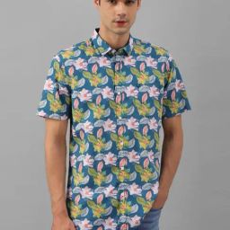 Men Multi Custom Fit Print Half Sleeves Casual Shirts-image-99