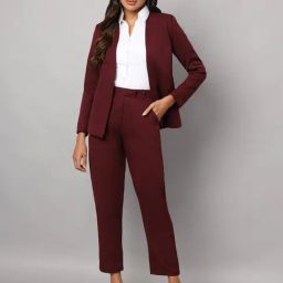 BRINNS Burgundy Blazer With Trousers-picture-37