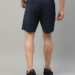 Dida Navy Polyster Regular Fit Solid Shorts image 2