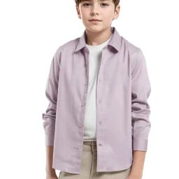 Rare Ones Boys Purple Cotton Blend Solid Shirt-image-94