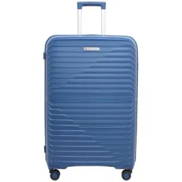 Swiss Military Blue 8 Wheels Large Hard Cabin Trolley Bag-picture-42