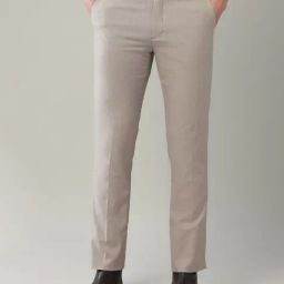 Arrow Beige Regular Fit Self Pattern Trousers-image-66