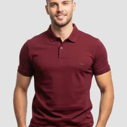 Dzant Men Air Max Solid Polo Collar Cotton Regular Fit T-shirt-picture-6