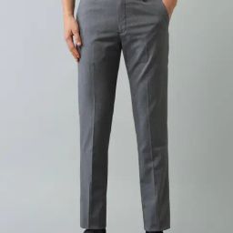 Arrow Grey Regular Fit Self Pattern Trousers-12