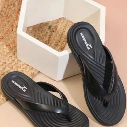 Hoversole Women's Triple Black Purasoft Flips-image-91